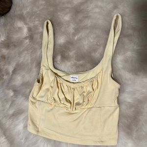 Aritzia Wilfred yellow top